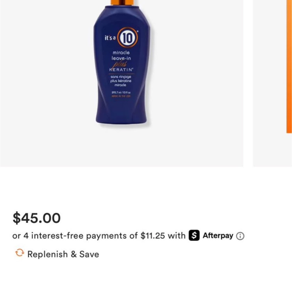 it’s a 10 leave in plus keratin 10oz.